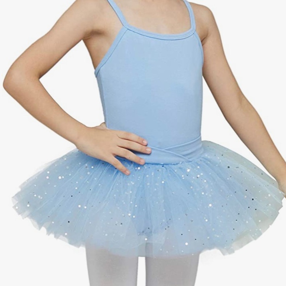 Glitter Leotard Tutu | Girl’s 3-4 yrs | Light Blue
